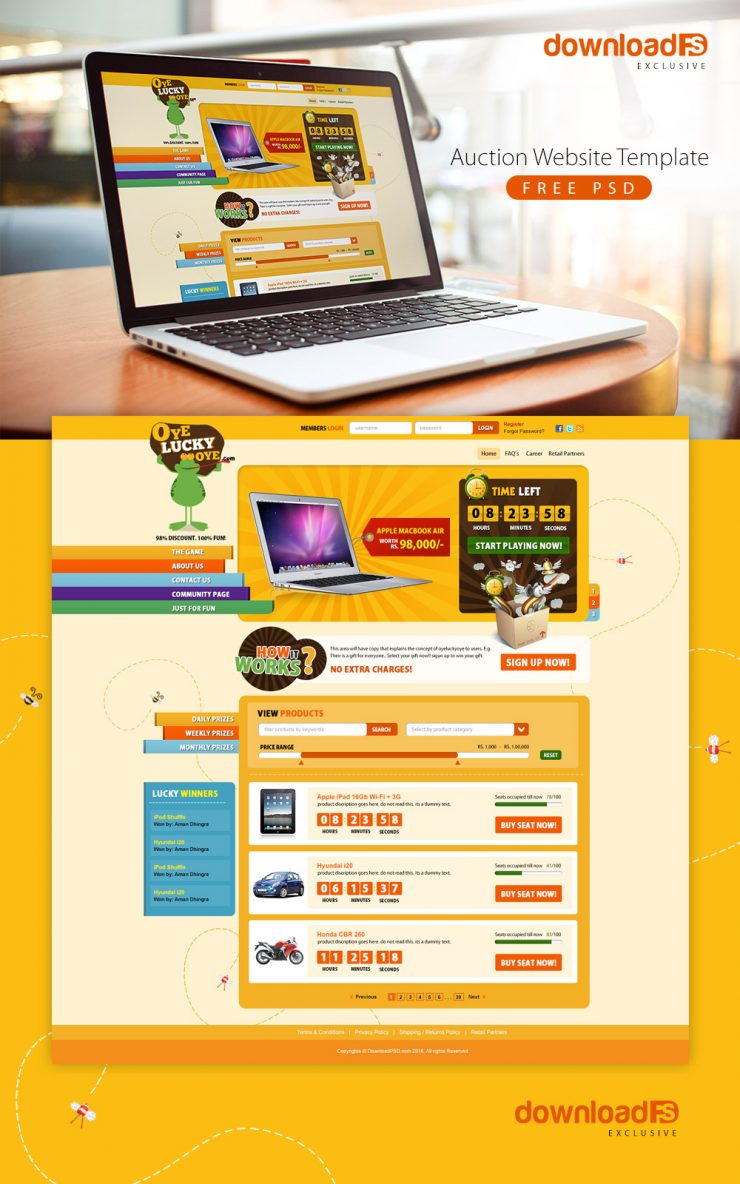 psd website templates free download